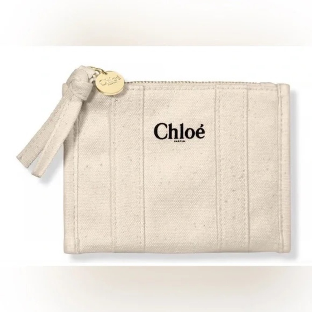 CHLOE Cream Quilted Cosmetic Bag - Picture 3 of 6